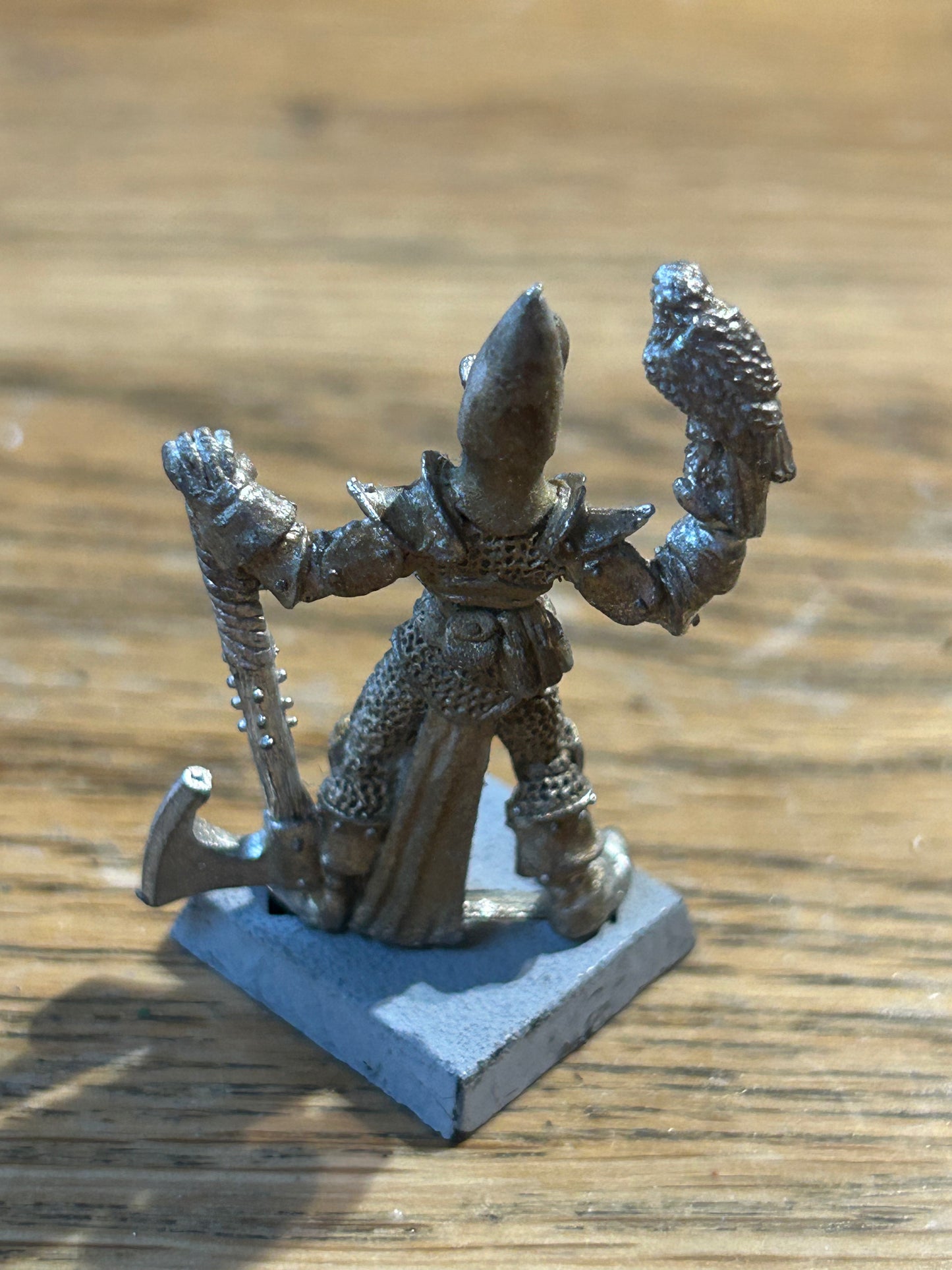 Citadel Warhammer Wood Elves Keltoi Moonfalcon Elf Captain Hawk Command GW 1987 (parts of the metal have a golden brown patina due to bad storage)