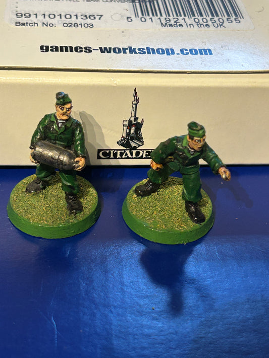 Warhammer 40k Astra Militarum Imperial Guard - Basilisk Tank Crew (oop metal)