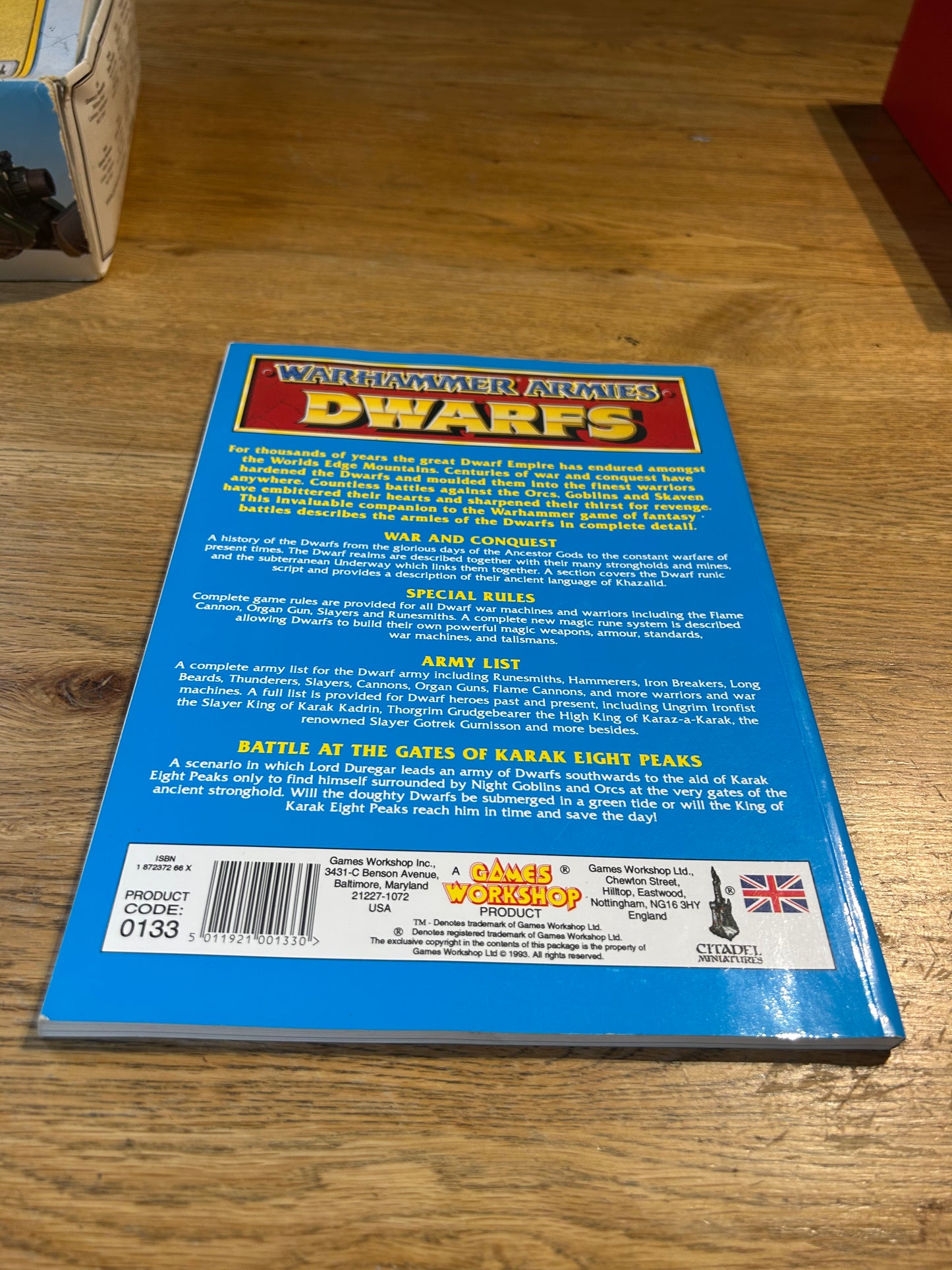 Dwarfs Army Book 4th edition Warhammer Armies. Fantasy Battle. Rick Priestley.