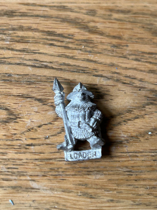 DWARF bombard or bolt thrower  CREW-MEMBER Metal dwarfs Army warhammer 1980s