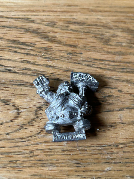 Warhammer Dwarf Flame Cannon Crew Master Gunner Metal Dwarves  1993 OOP