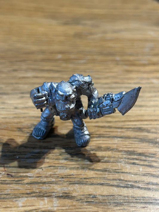 Games Workshop WH40K Rogue Trader metal RT2O2 Space Orks Champion Guvnor Kulo (no tab and has a small metal pole going through fist)