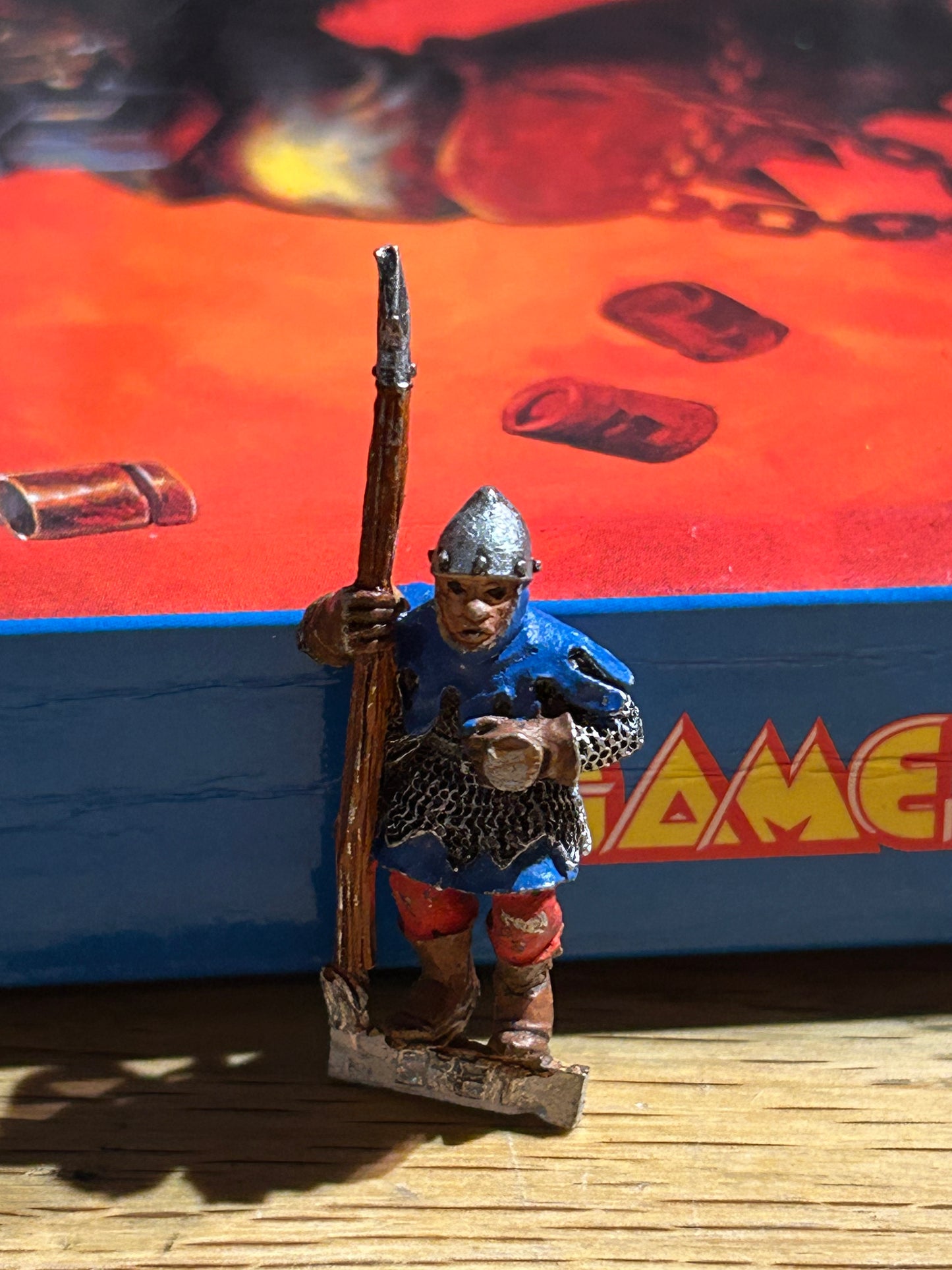 Bretonnian man at arms spearman metal warhammer fantasy