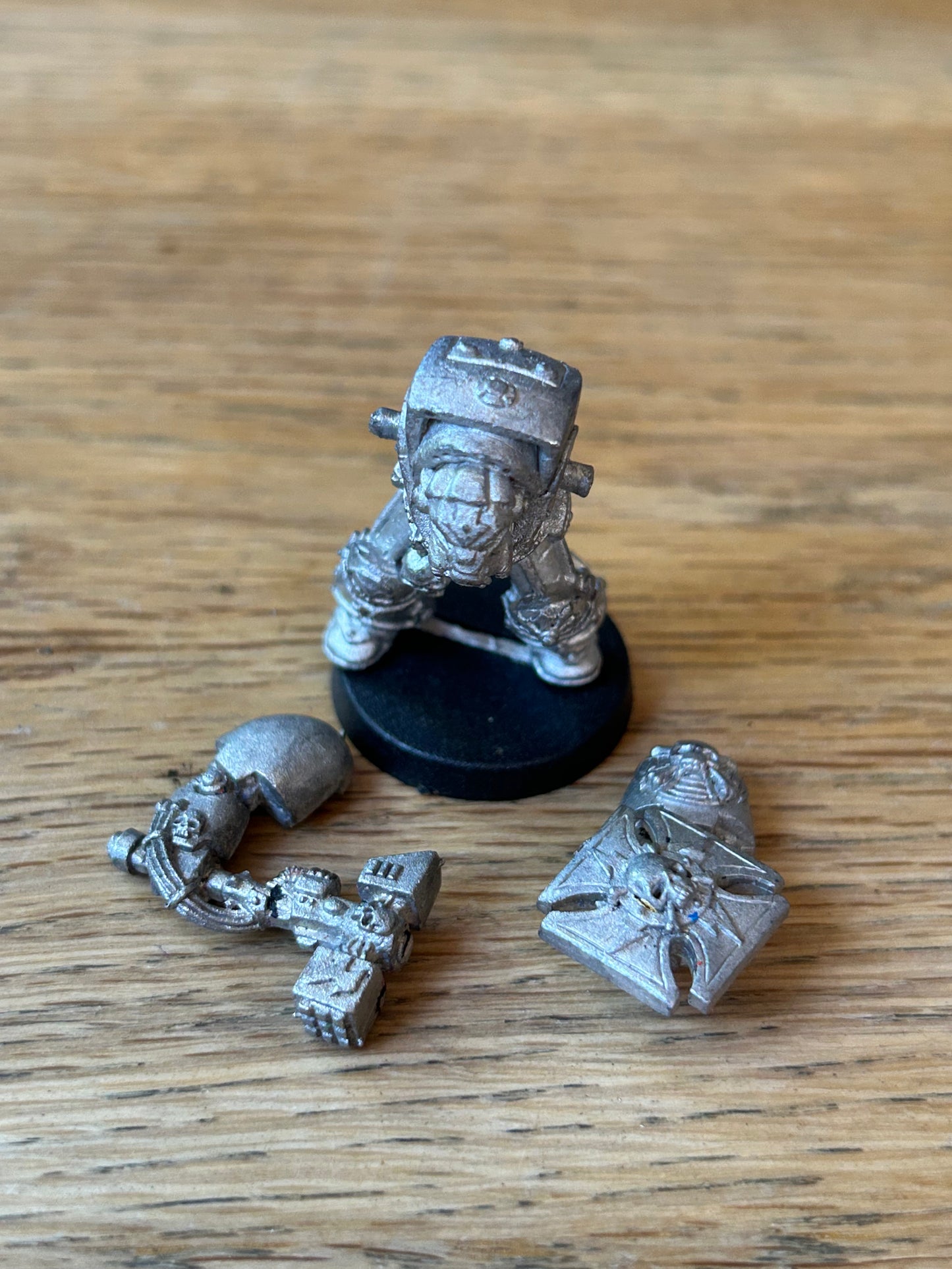 Metal Space Marine Terminator close combat Thunder Hammer Shield 40k OOP (has been stripped)