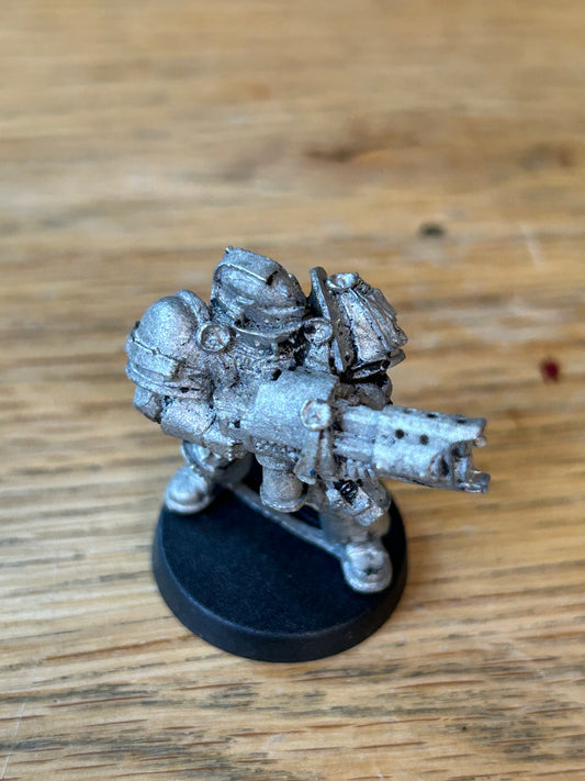 Warhammer 40k metal grey knight with flamer (has been stripped)