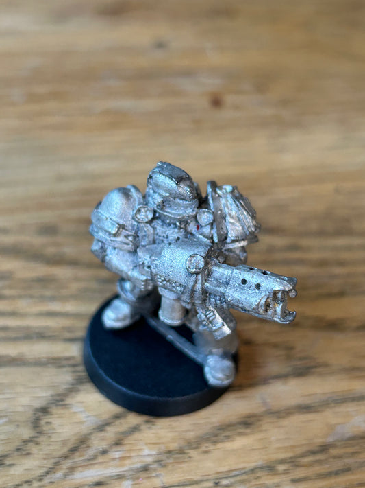 Warhammer 40k metal grey knight with flamer (has been stripped)
