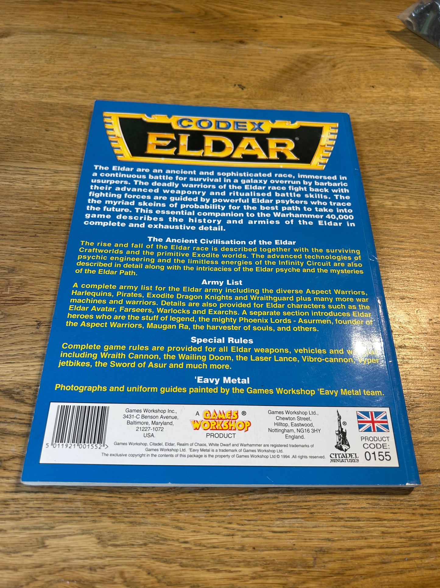 Warhammer 40k Codex Eldar 2nd Edition Ed