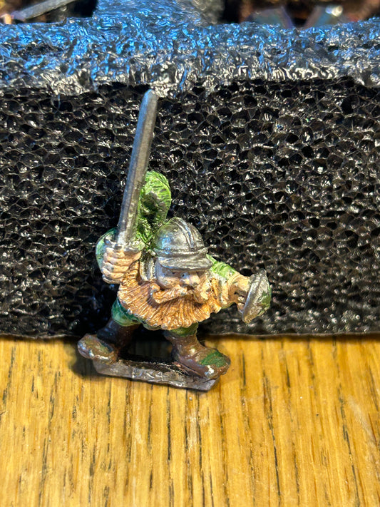 Warhammer Marauder MB1 DR4 Dwarf Regiment CHAMPION Landsknecht OOP 1989