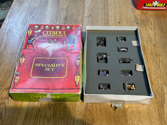 Citadel Miniatures Set Two The Dwarf King's Court from Games Workshop (complete but box has quite a bit of damage)