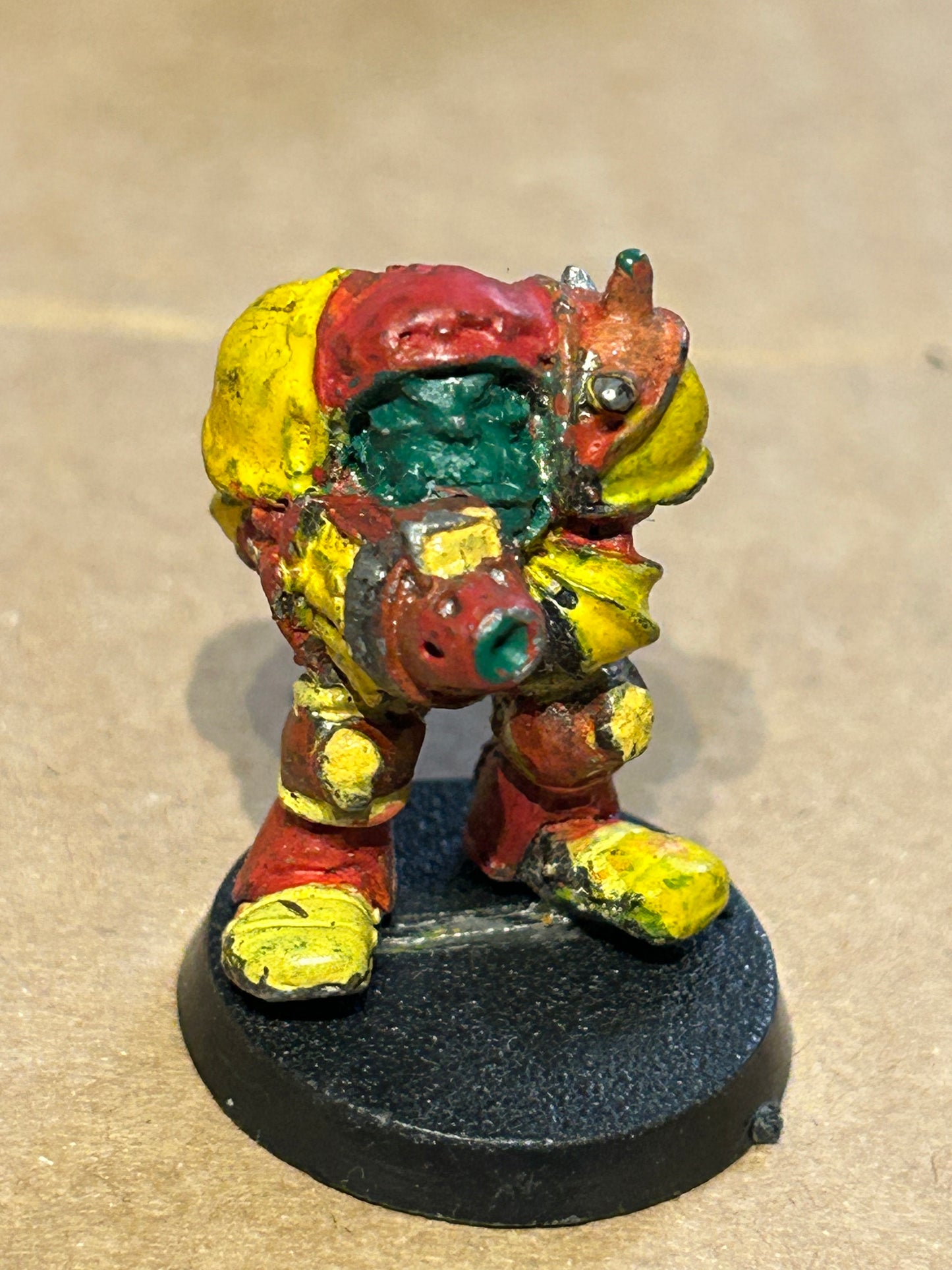 Warhammer 40k - Orks, Classic  Rogue Trader, Ork Nob in Power Armour with plasma gun