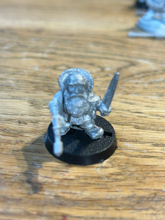 Warhammer 40k Rogue Trader Squat Living Ancestor w. Sword Space Dwarf Metal OOP