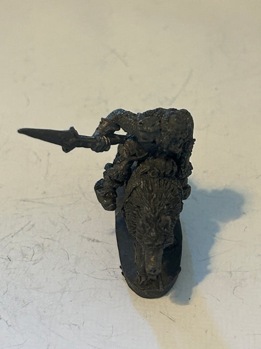 ORC WOLF & RIDER -- M15 CHRONICLE - 1986 - CITADEL WARHAMMER fantasy