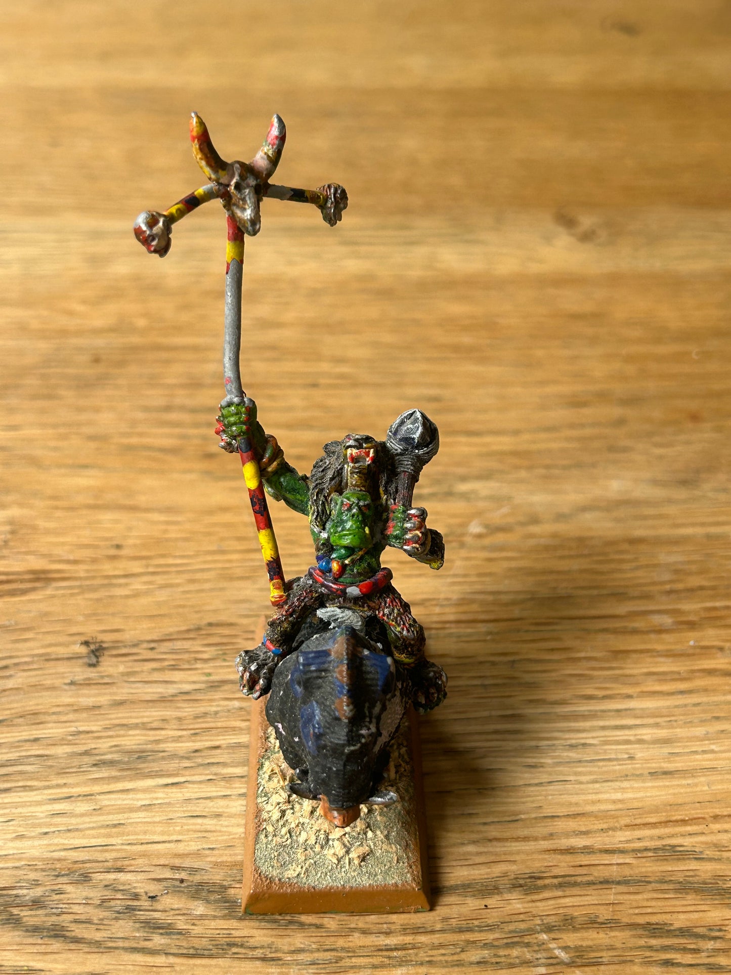 Warhammer Fantasy Battles Old World Savage Orc boar boy standard bearer   Games Workshop
