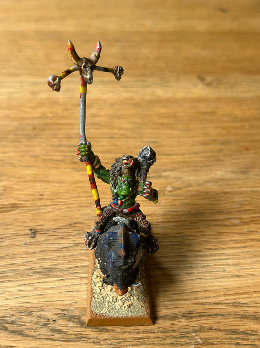 Warhammer Fantasy Battles Old World Savage Orc boar boy standard bearer   Games Workshop