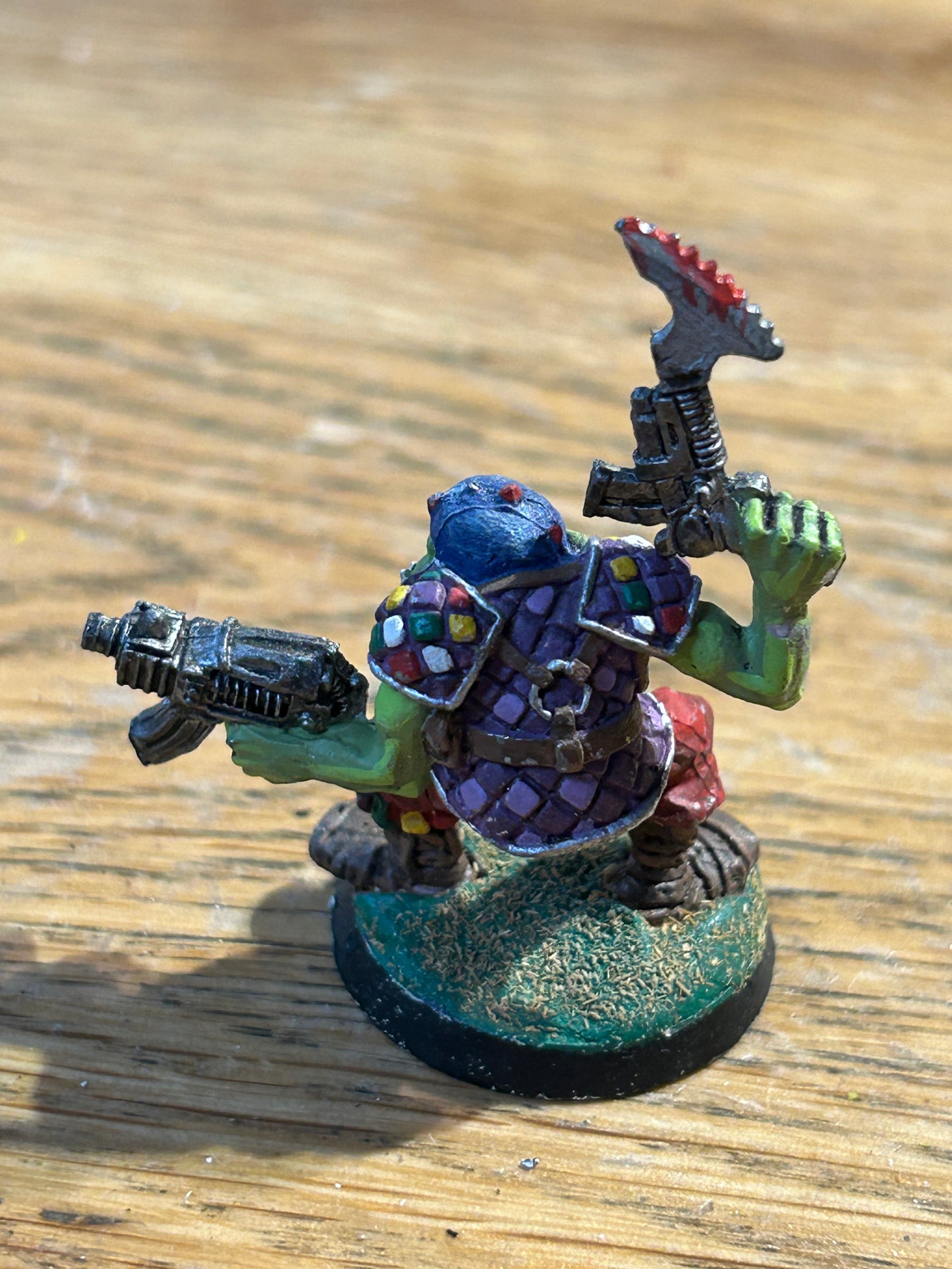 RTB2 HHRUK SPACE ORK METAL LIEUTENANT BOSS ROGUE TRADER WARHAMMER 40K ORKS OOP (has milliput on the base but tab is still there)