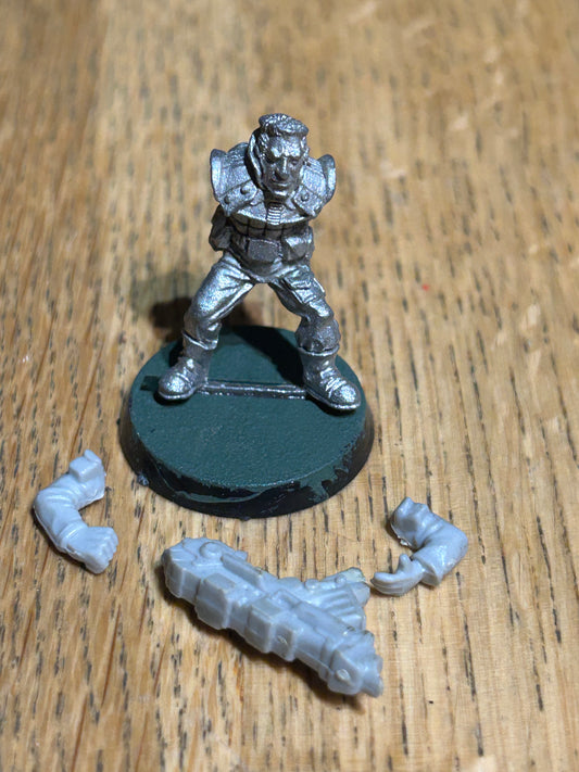 GW Metal Warhammer 40k Rogue Trader Era Bob Olley (I think) imperial guard guardsman
