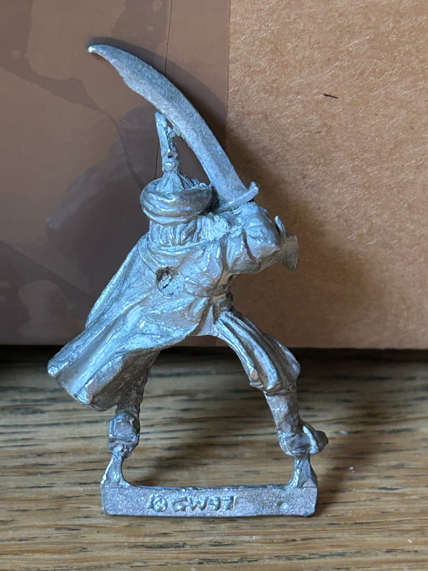 Warhammer Citadel Metal Bretonnia SULIMAN LE SARACEN (missing shield and metal has darkened over time, horse has no tail)