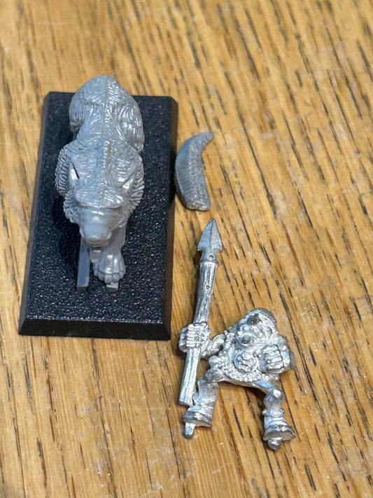 Warhammer fantasy marauder miniatures goblin wolf rider with spear