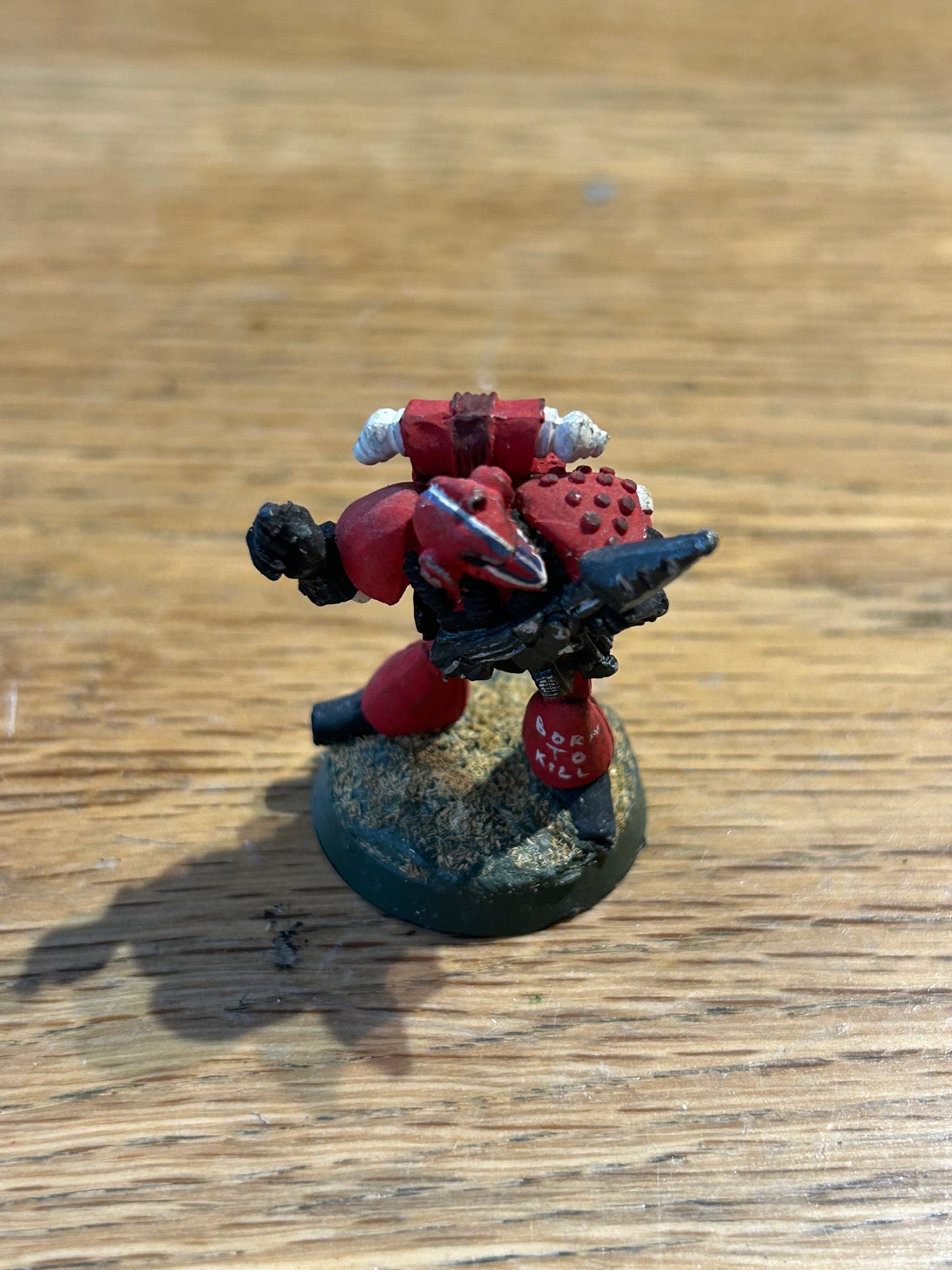 Space Marine Brother Gorshin Needle Gun Rogue Trader Metal Citadel Marine with metal backpack (has milliput on the base which will need removing if you want to rebase; tab is unaffected)