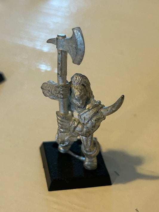 Vintage 1997 Games Workshop Warhammer Chaos Marauder Double Handed Axe
