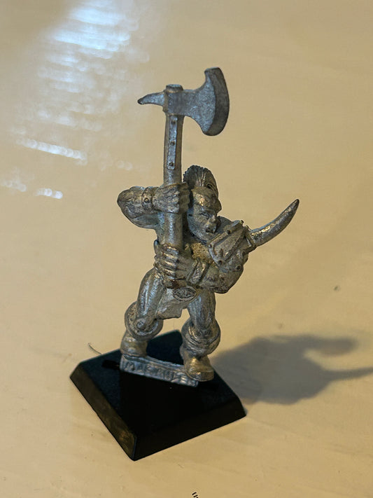 Vintage 1997 Games Workshop Warhammer Chaos Marauder Double Handed Axe