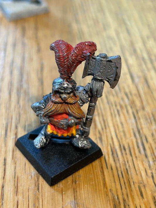 Warhammer Fantasy Battles Borri Forkbeard dragon company champion Metal OOP