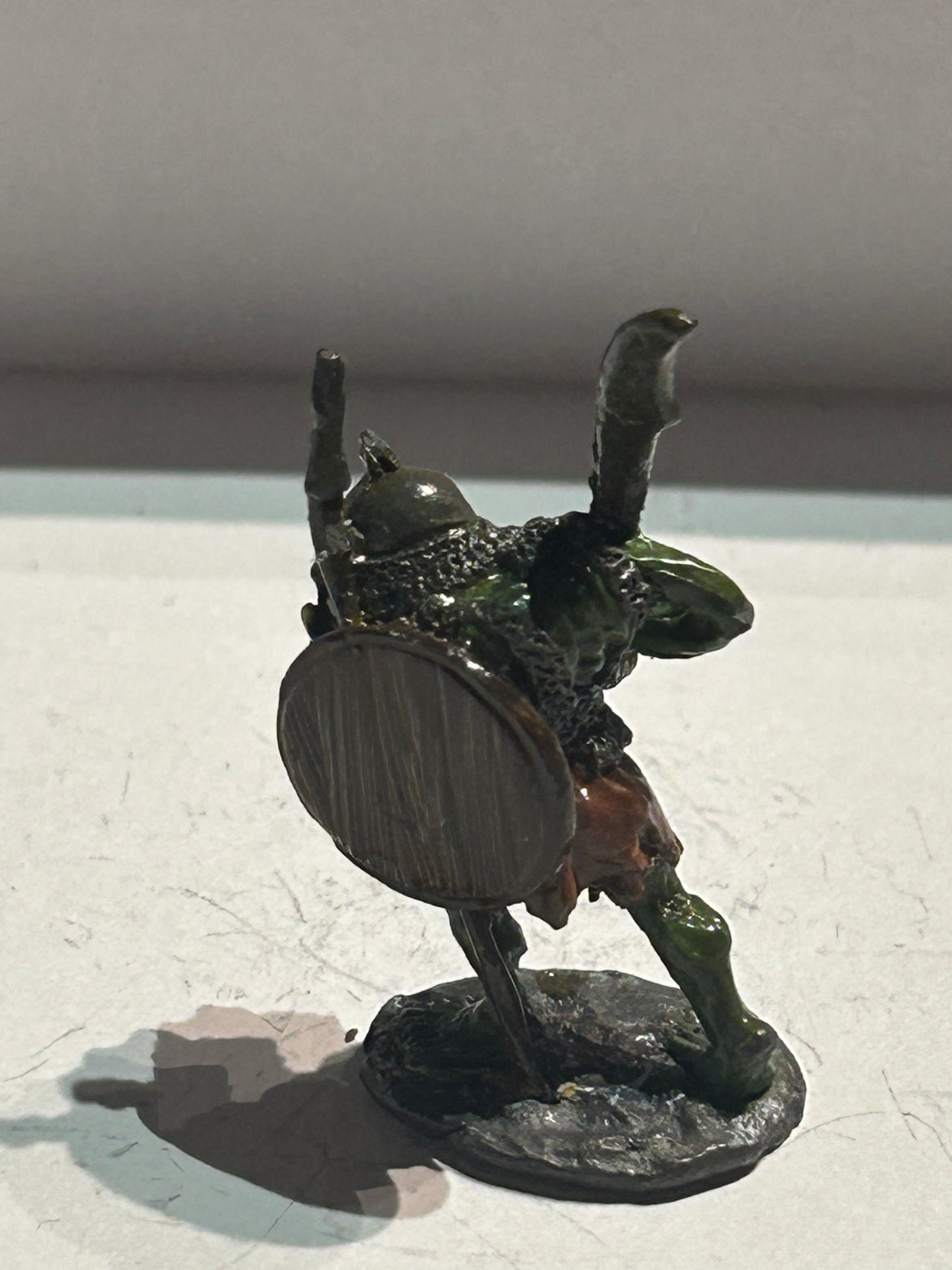 Citadel - Pre Slotta - Warhammer - C15 armoured Orc 1984 Fantasy tribes orcs FTO3 orc advancing with sword and shield