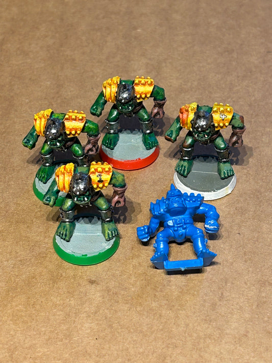 Bloodbowl second edition plastic orc lineman x5