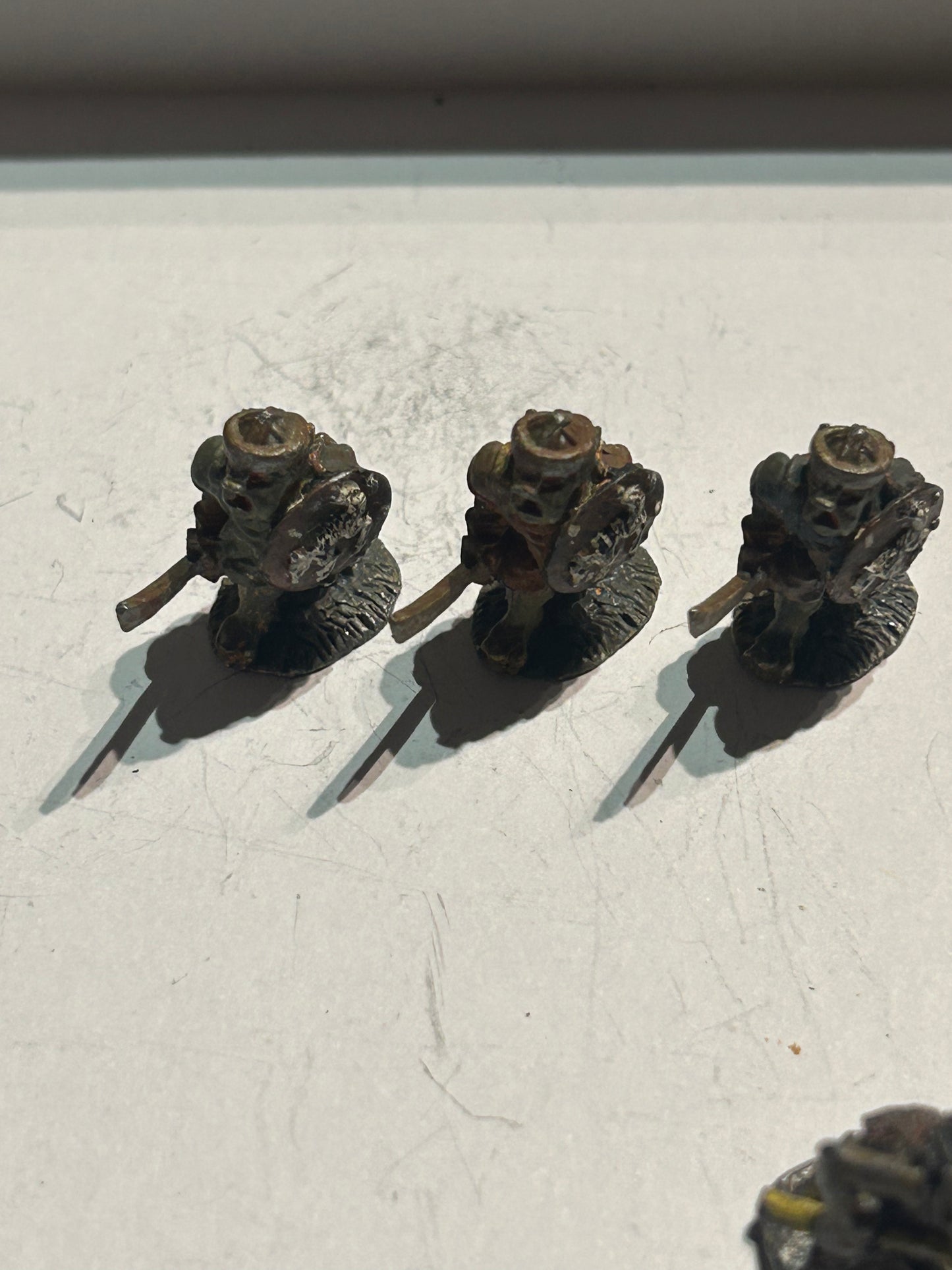 Warhammer fantasy citadel fiend factory goblin charging with sword and shield x3
