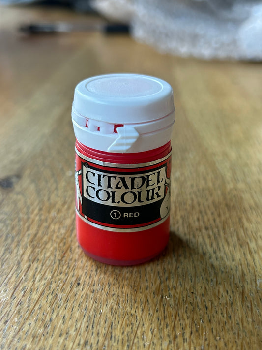 Citadel colour red paint sealed