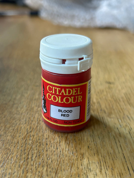 Citadel colour blood red paint sealed