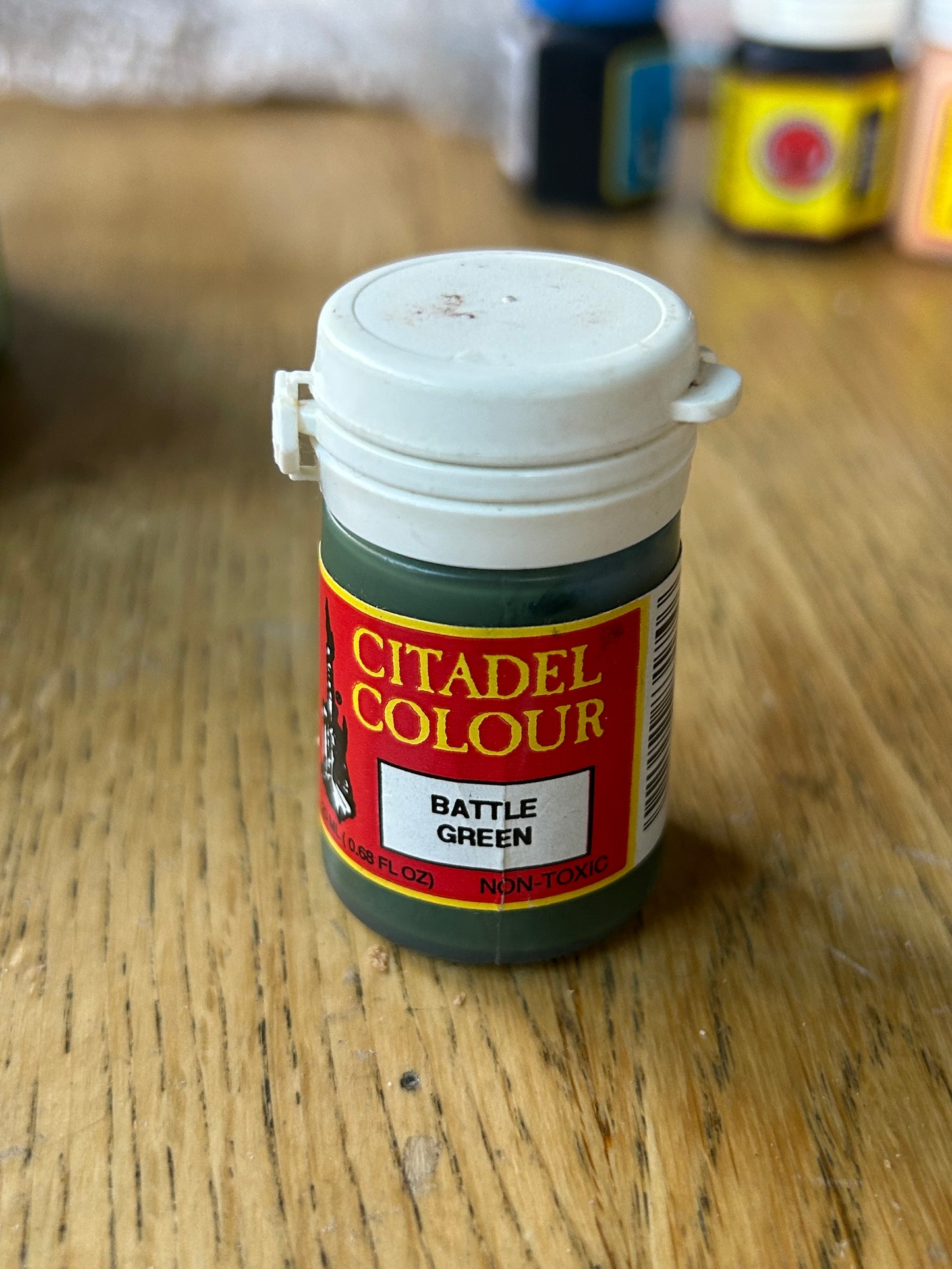 Citadel colour battle green paint sealed