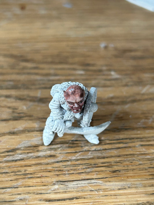Half Orc One Tooth with Polearm C10 Oldhammer Fantasy Citadel Metal Miniature (no tab)