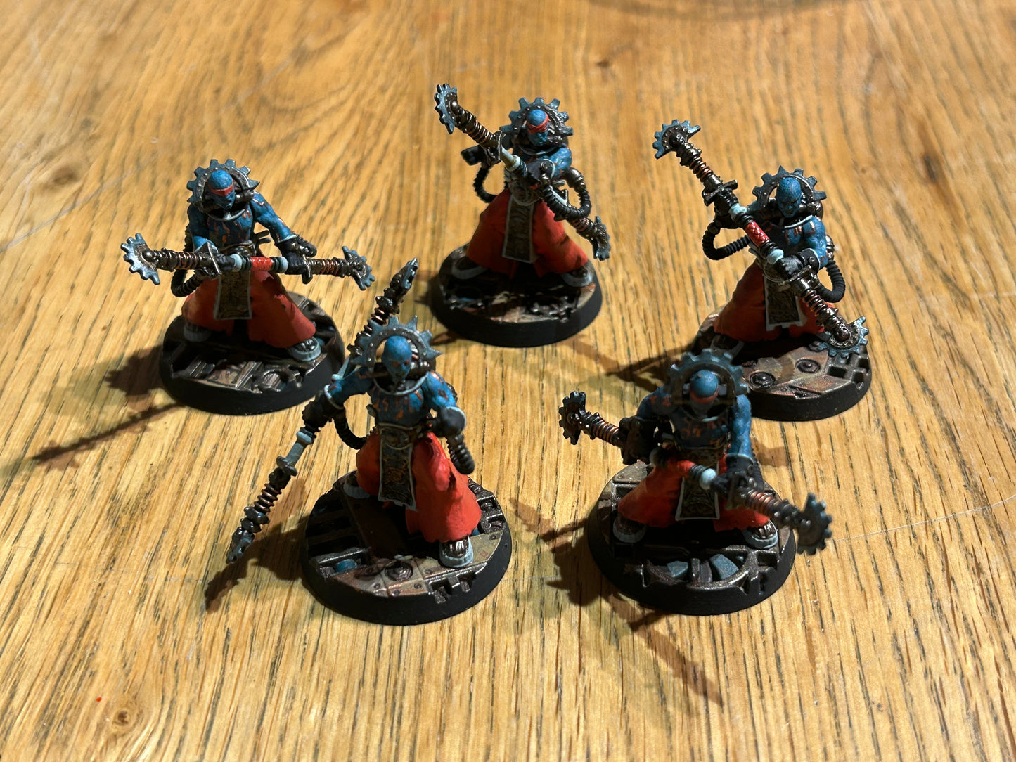 Warhammer 40k - Adeptus Mechanicus Electro-Priests squad painted to a decent level