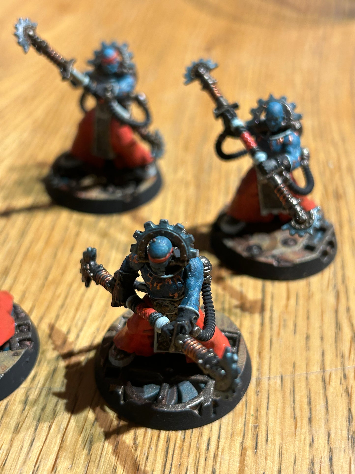 Warhammer 40k - Adeptus Mechanicus Electro-Priests squad painted to a decent level