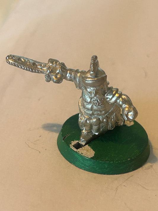 Bloodbowl proxy dwarf with chainsaw