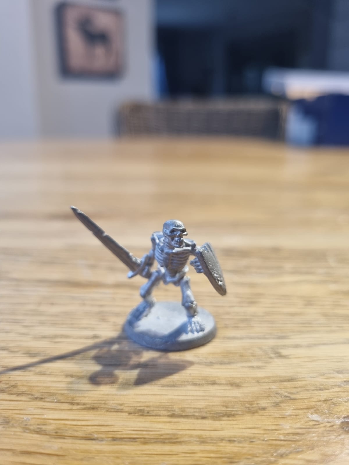 Grenadier models skeleton with sword and shield