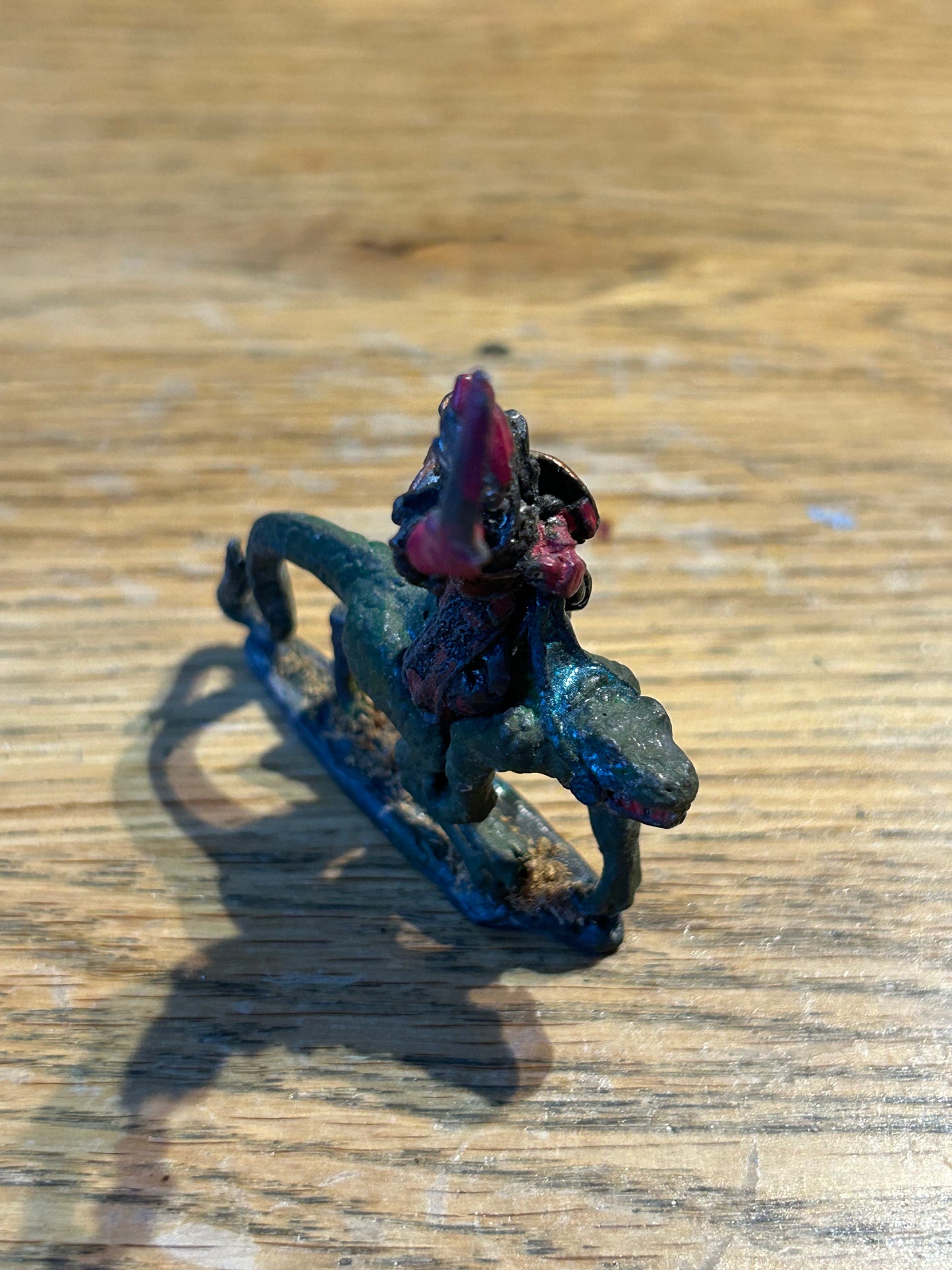 C21 Dark Elf Cold One Rider with raised sword  Metal Warhammer Fantasy