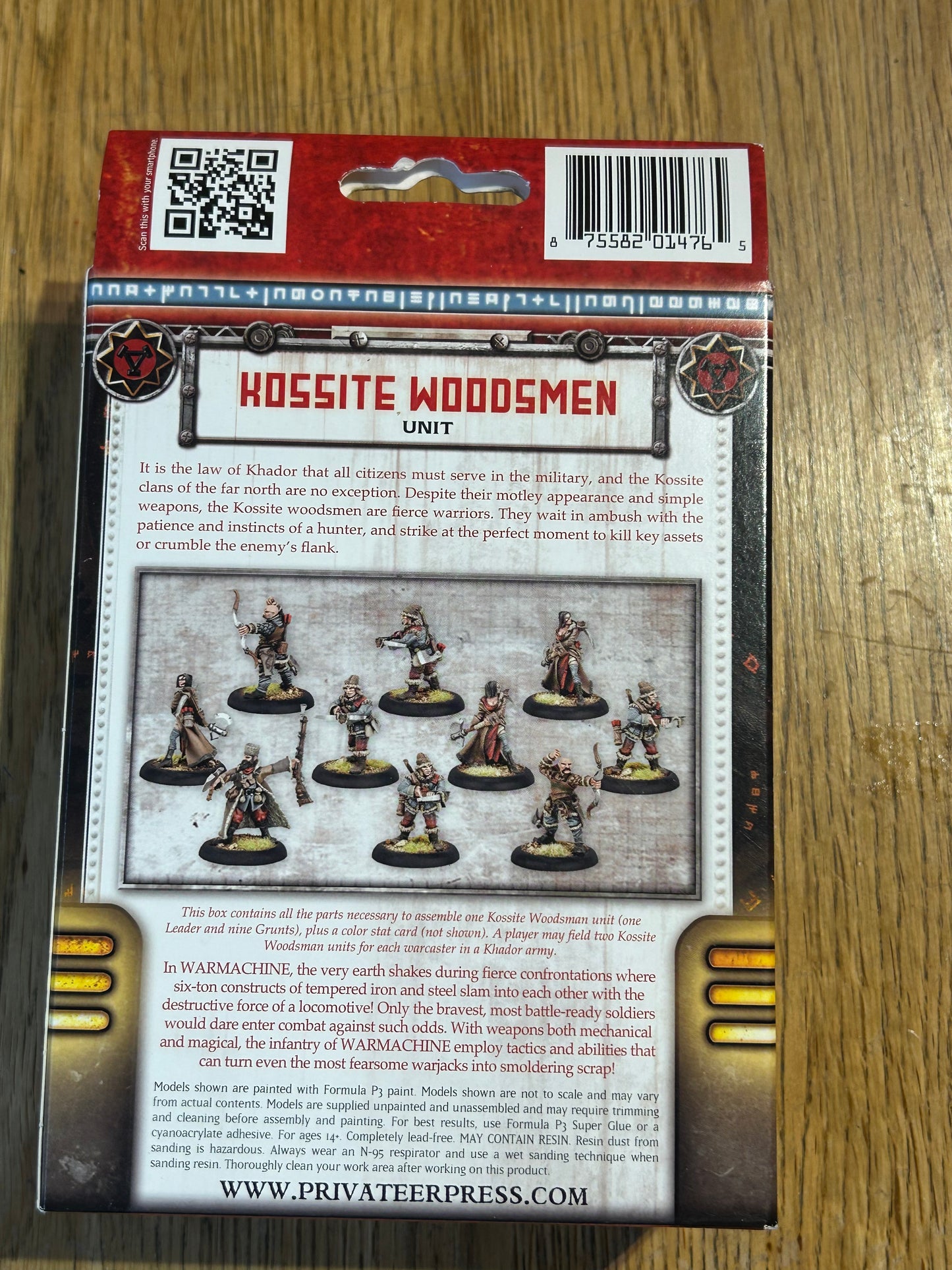 Warmachine Kossite Woodsmen unit Khador new in box
