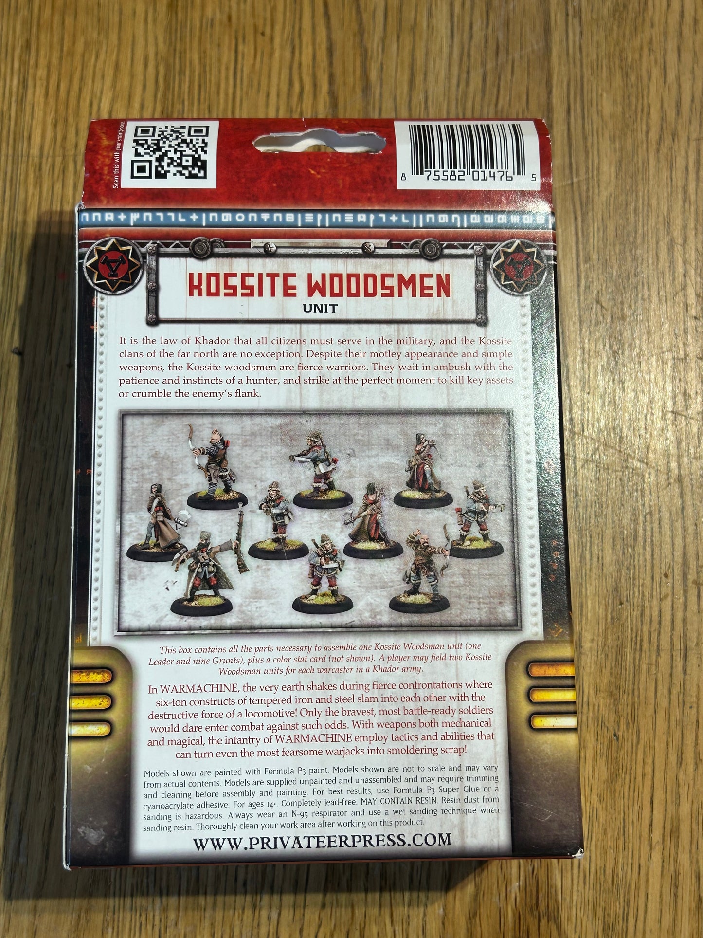 Warmachine Kossite Woodsmen unit Khador new in box