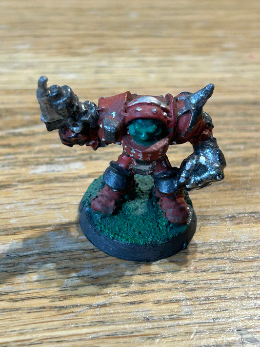 Warhammer 40k rogue trader ork nob in power armour/mega armour