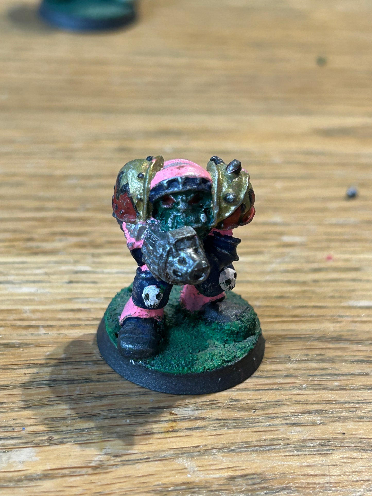 Warhammer 40k - Orks, Classic  Rogue Trader, Ork Nob in Power Armour with plasma gun