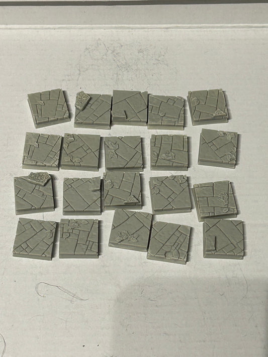 Scenic resin bases x20 (same size as old warhammer fantasy small square bases)
