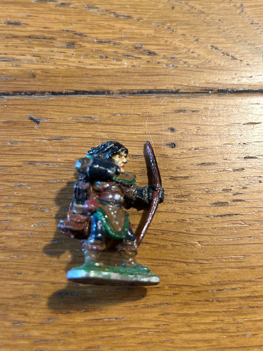 Wood elf firing bow (possibly Bob Olley sculpt for Essex miniatures)