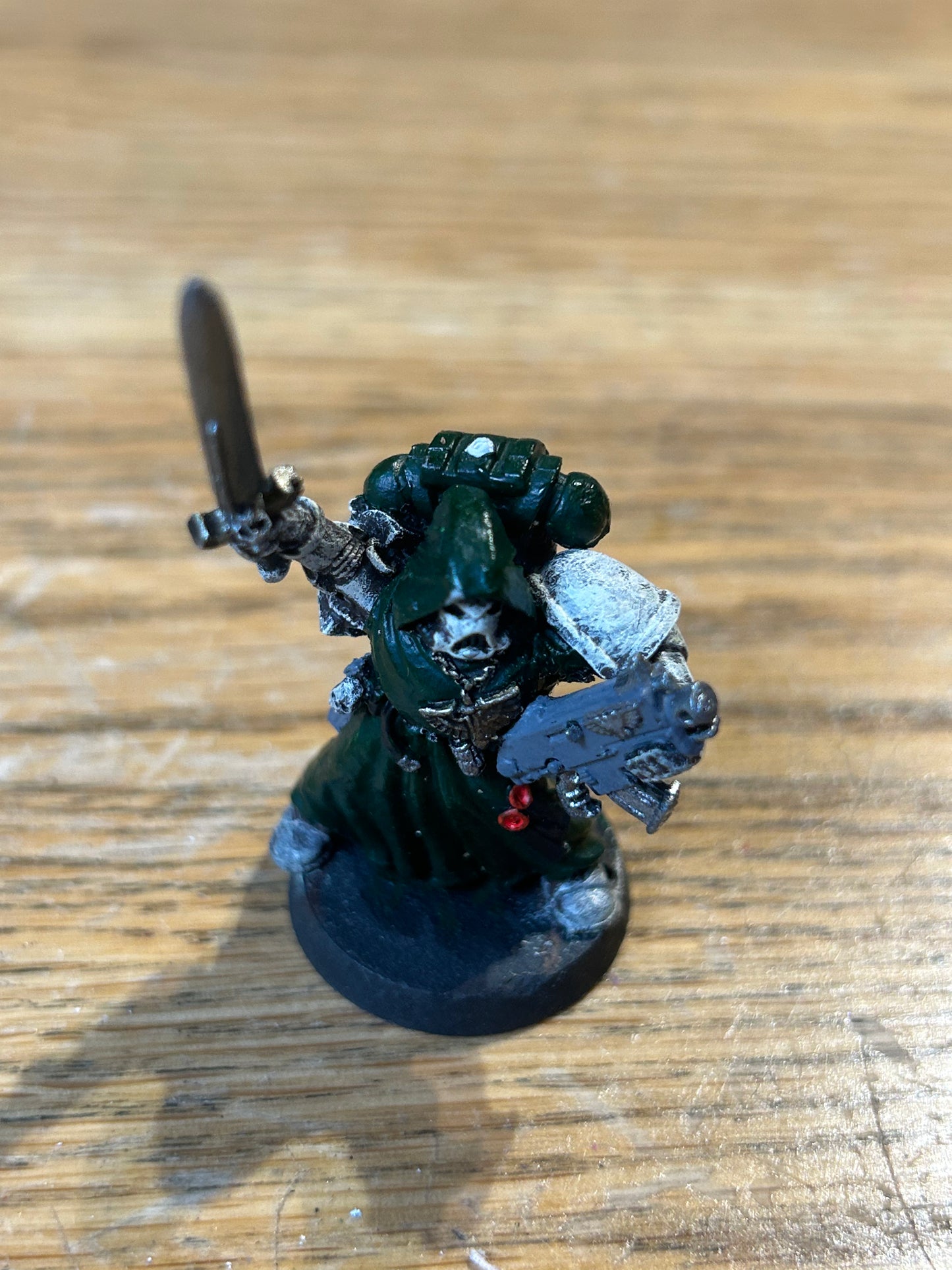 Warhammer 40k Space Marines Dark Angels chaplain (I think)