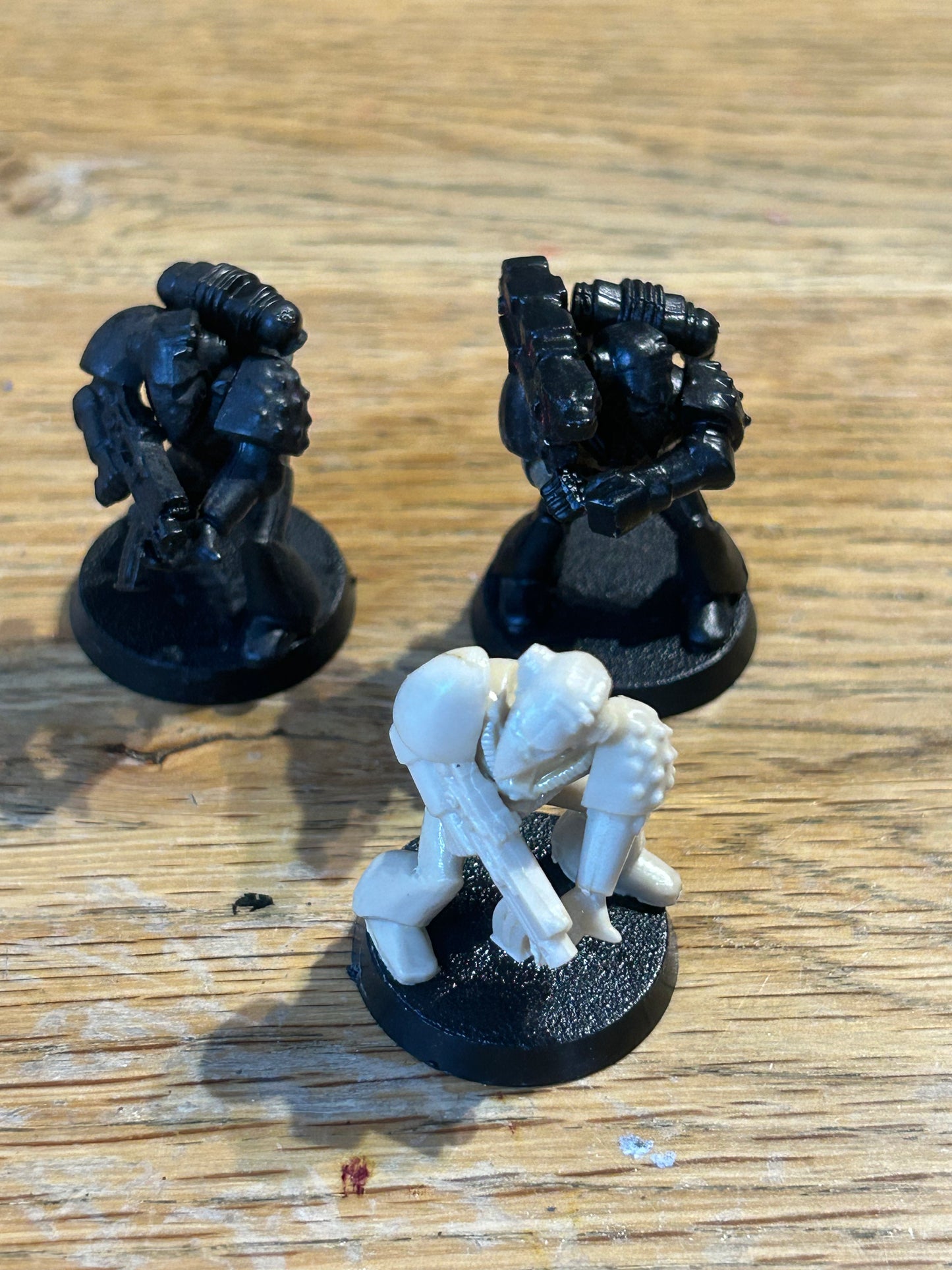 Games Workshop Warhammer 40K Metal RB1 plastic space marines x3 (one is missing a backpack)