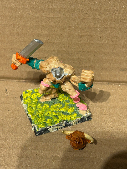 1988 Chaos Minotaur Lord C34 Lord Duherst the Master Butcher 3 Citadel Beasts GW (steeljaw head version)