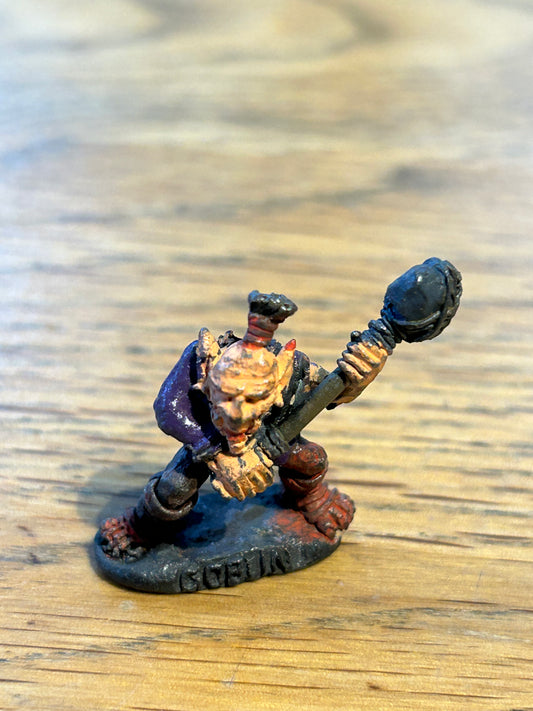 Citadel C13 2C-07 Night Goblin Stone Axe 1980s Metal Miniature Pre Slotta AD&D  warhammer fantasy