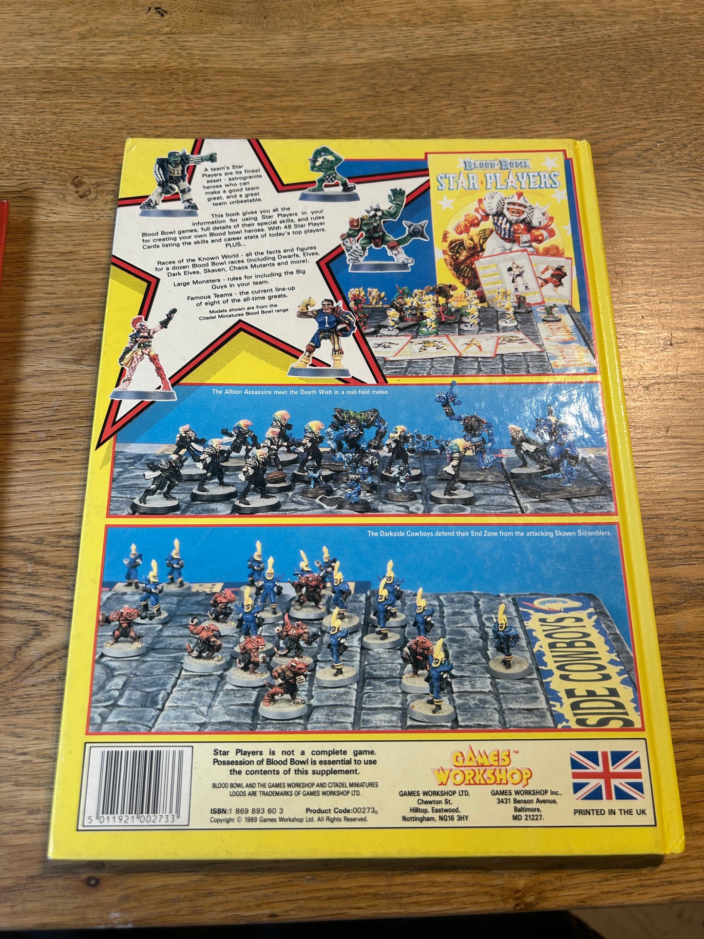 Blood Bowl Star Player Book By Games Workshop complete with cards.
