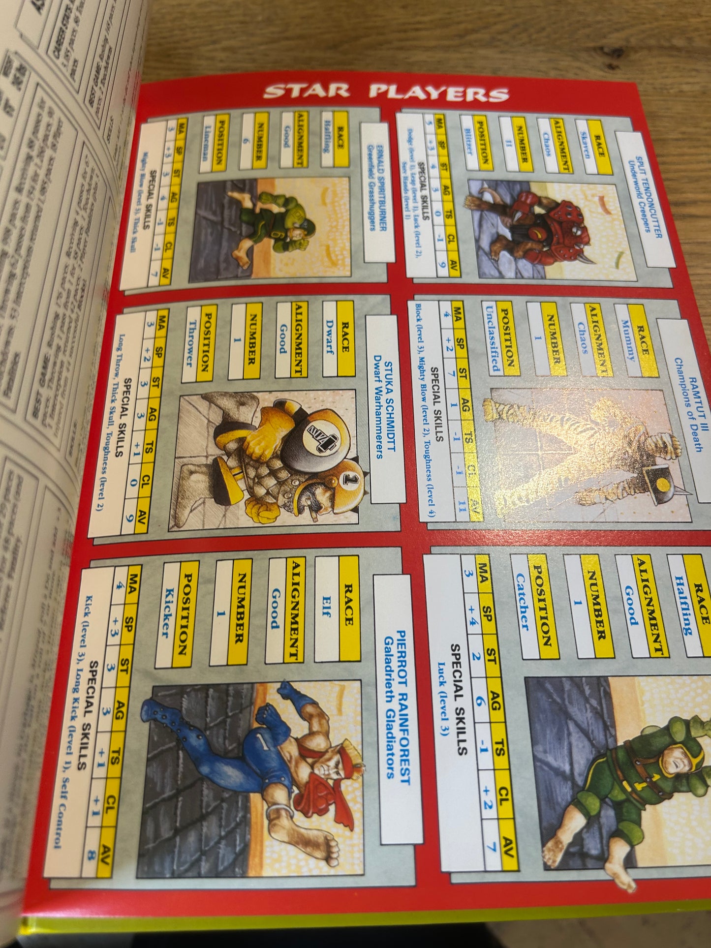 Blood Bowl Star Player Book By Games Workshop complete with cards.